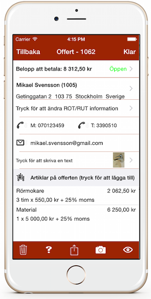 Snabb offerering